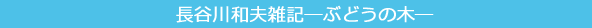 長谷川和夫雑記